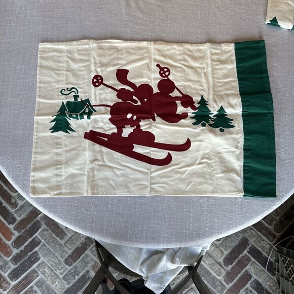 Vintage Nordic‎ Mickey Flannel Pillowcases Set Of 2 Standard Size Made In Turkey - Picture 3 of 7